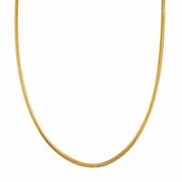 14K Yellow Gold Oval Snake Chain Necklace