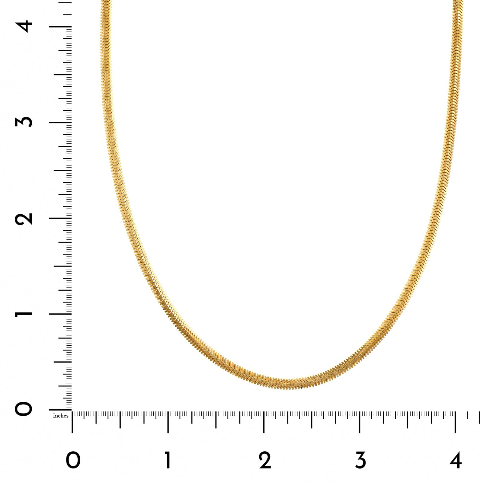 14K Yellow Gold Oval Snake Chain Necklace