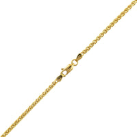 18K Yellow Gold Wheat Chain Necklace