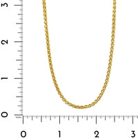 18K Yellow Gold Wheat Chain Necklace