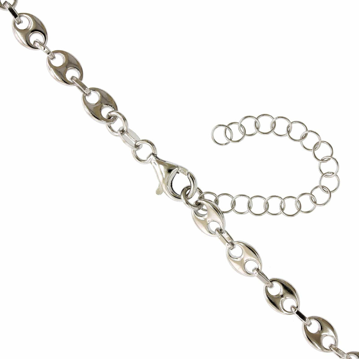 Sterling Silver Puffed Mariner Chain