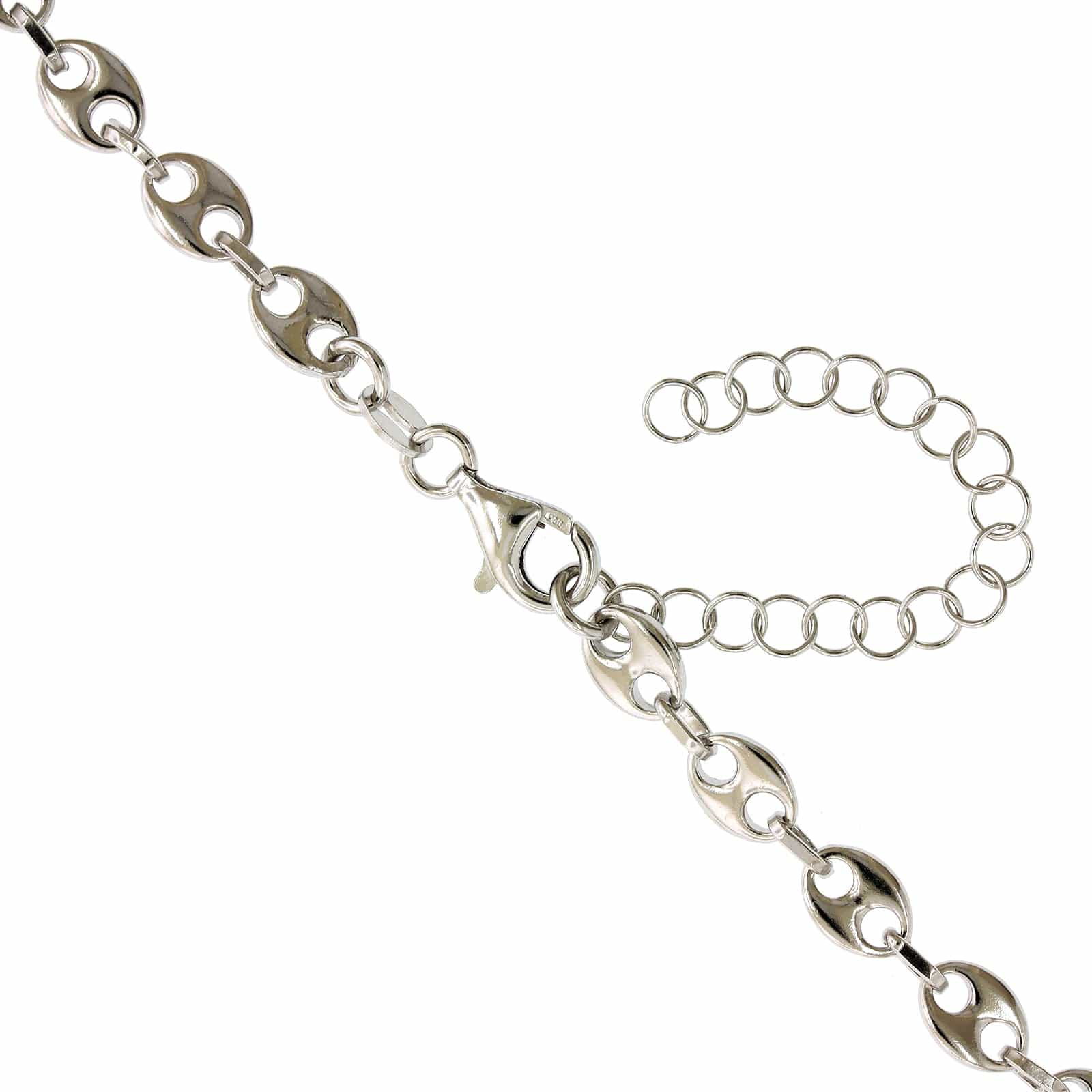 Sterling Silver Puffed Mariner Chain
