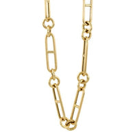 14K Yellow Gold Large Paperclip H Chain Necklace