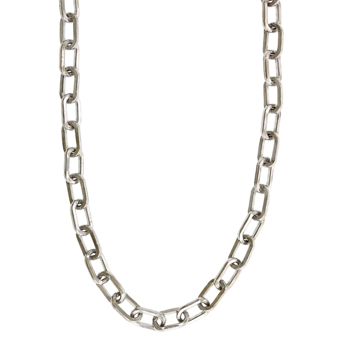 Sterling Silver Squared Paperclip Chain