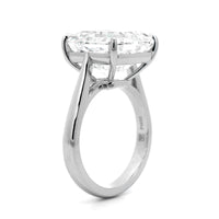 Platinum Cathedral Mounted Asscher Cut Diamond Engagement Ring