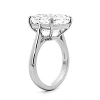 Platinum Cathedral Mounted Asscher Cut Diamond Engagement Ring