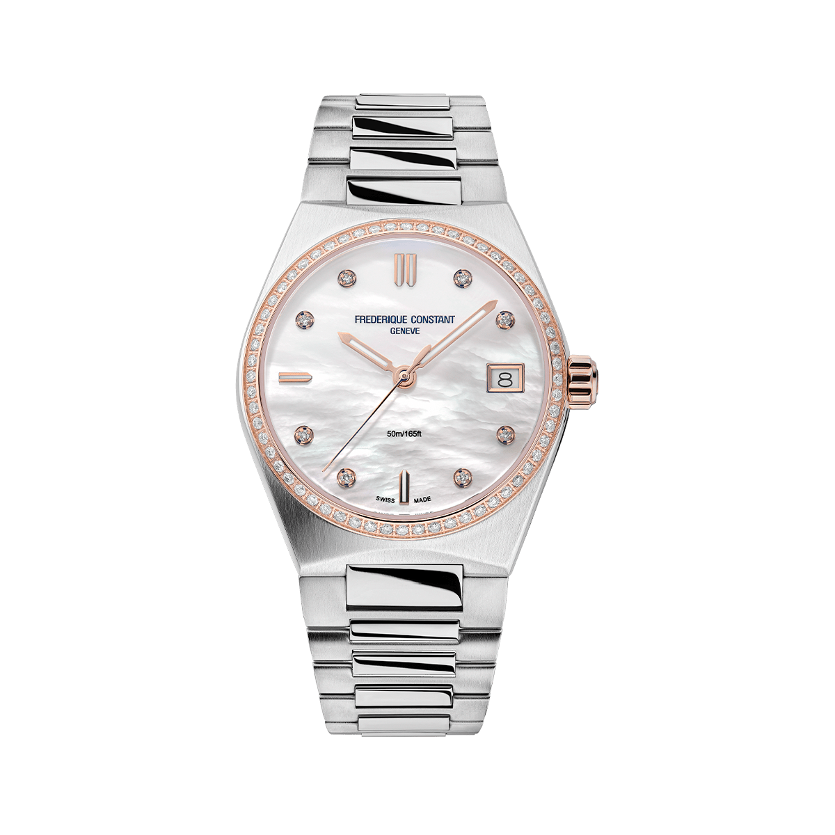 Frederique Constant Highlife Ladies Quartz Stainless Steel & Rose Gold FC-240MPWD2NHD2B