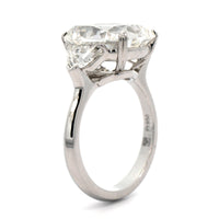 Platinum 3 Stone Cushion Cut Diamond Engagement Ring