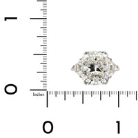 Platinum 3 Stone Cushion Cut Diamond Engagement Ring