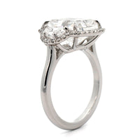 Platinum Cushion Cut Diamond Engagement Ring