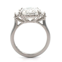 Platinum Cushion Cut Diamond Engagement Ring