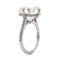Platinum Cushion Cut Diamond Engagement Ring