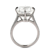 Platinum Cushion Cut Diamond Engagement Ring