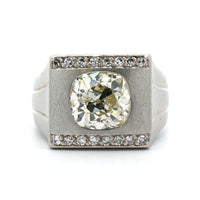 Eclat Jewels Platinum Cushion Cut Diamond Ring