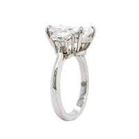 Platinum Cushion Cut Diamond Engagement Ring