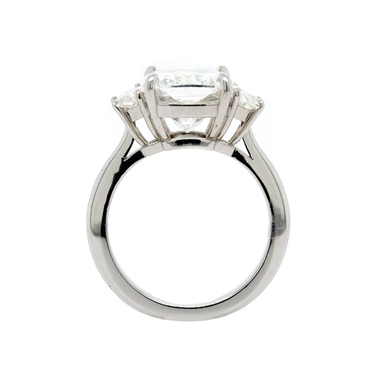 Platinum Cushion Cut Diamond Engagement Ring
