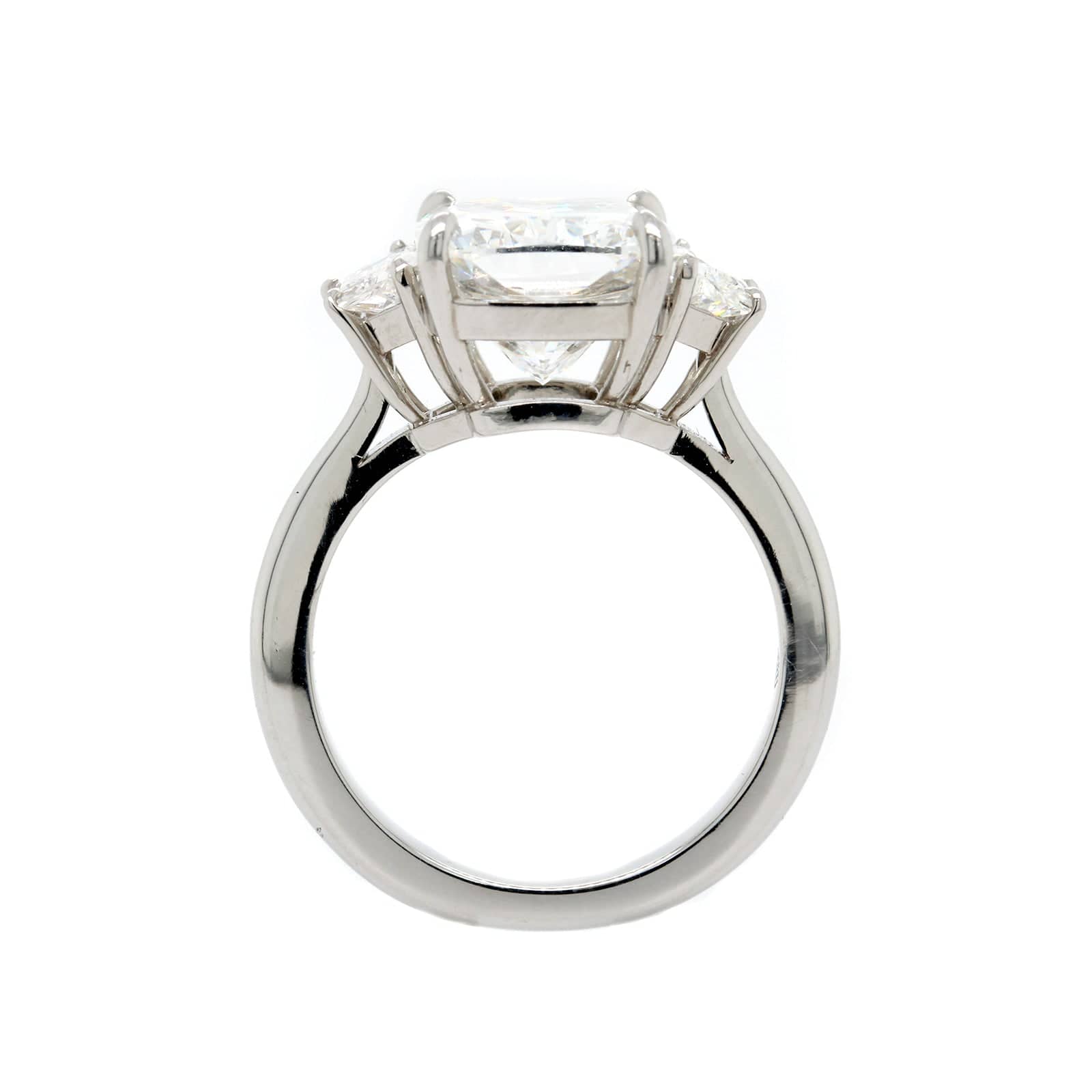 Platinum Cushion Cut Diamond Engagement Ring