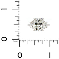 Platinum Cushion Cut Diamond Engagement Ring