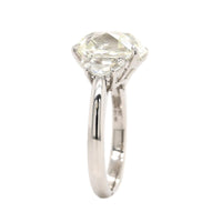 Platinum Cushion and Cadillac Cut Diamond Ring