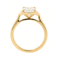 18K Yellow Gold Cushion and Cadillac Cut Diamond Engagement Ring