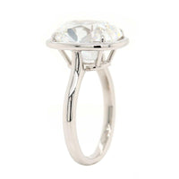 Platinum Bezel Set Cushion Cut Diamond Engagement Ring