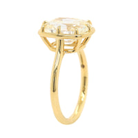 18K Yellow Gold Cushion Cut Diamond Engagement Ring