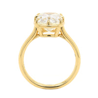 18K Yellow Gold Cushion Cut Diamond Engagement Ring