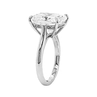 Platinum Cushion Cut Diamond Solitaire Engagement Ring