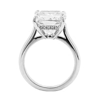Platinum Cushion Cut Diamond Solitaire Engagement Ring