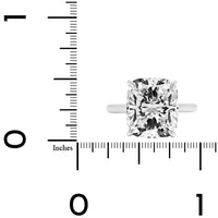 Platinum Cushion Cut Diamond Solitaire Engagement Ring