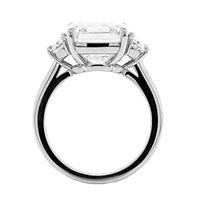 Platinum 3 Stone Cushion Cut Diamond Engagement Ring