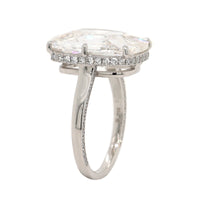 Eclat Jewels Platinum Cushion Cut Diamond Ring