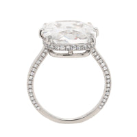 Eclat Jewels Platinum Cushion Cut Diamond Ring