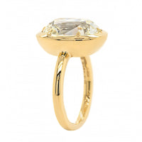 18K Yellow Gold Old Mine Cut Diamond Ring