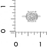 Platinum 3 Stone Cushion Cut Diamond Engagement Ring