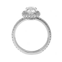 Platinum Cushion Cut Diamond Engagement Ring