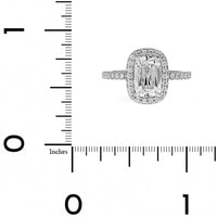 Platinum Cushion Cut Diamond Engagement Ring