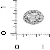 18K White Gold Old Mine Cut and Pave Diamond Mermaid Ring