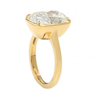 18K Yellow Gold Cushion Brilliant Cut Diamond Ring
