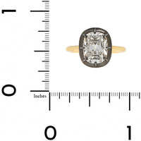 18K Yellow Gold Georgian Set Old Mine Cut Diamond Ring