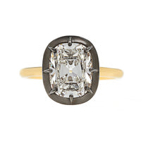 18K Yellow Gold Georgian Set Old Mine Cut Diamond Ring