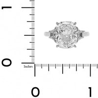 Platinum 3 Stone Cushion Cut Diamond Engagement Ring