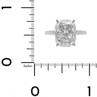 Platinum Cushion Cut Diamond Engagement Ring