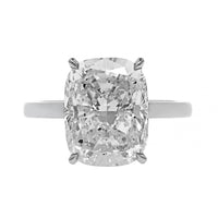 Platinum Cushion Cut Diamond Engagement Ring