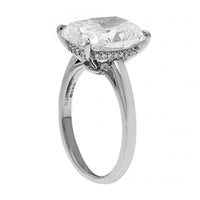 Platinum Cushion Cut Diamond Engagement Ring