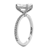 Platinum Emerald Cut Diamond Engagement Ring