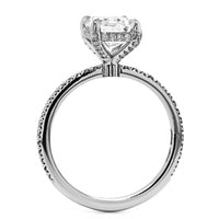 Platinum Emerald Cut Diamond Engagement Ring