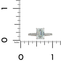 Platinum Emerald Cut Diamond Engagement Ring