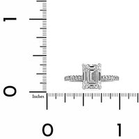 Platinum Emerald Cut Diamond Engagement Ring