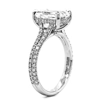 Platinum Emerald Cut Diamond Engagement Ring